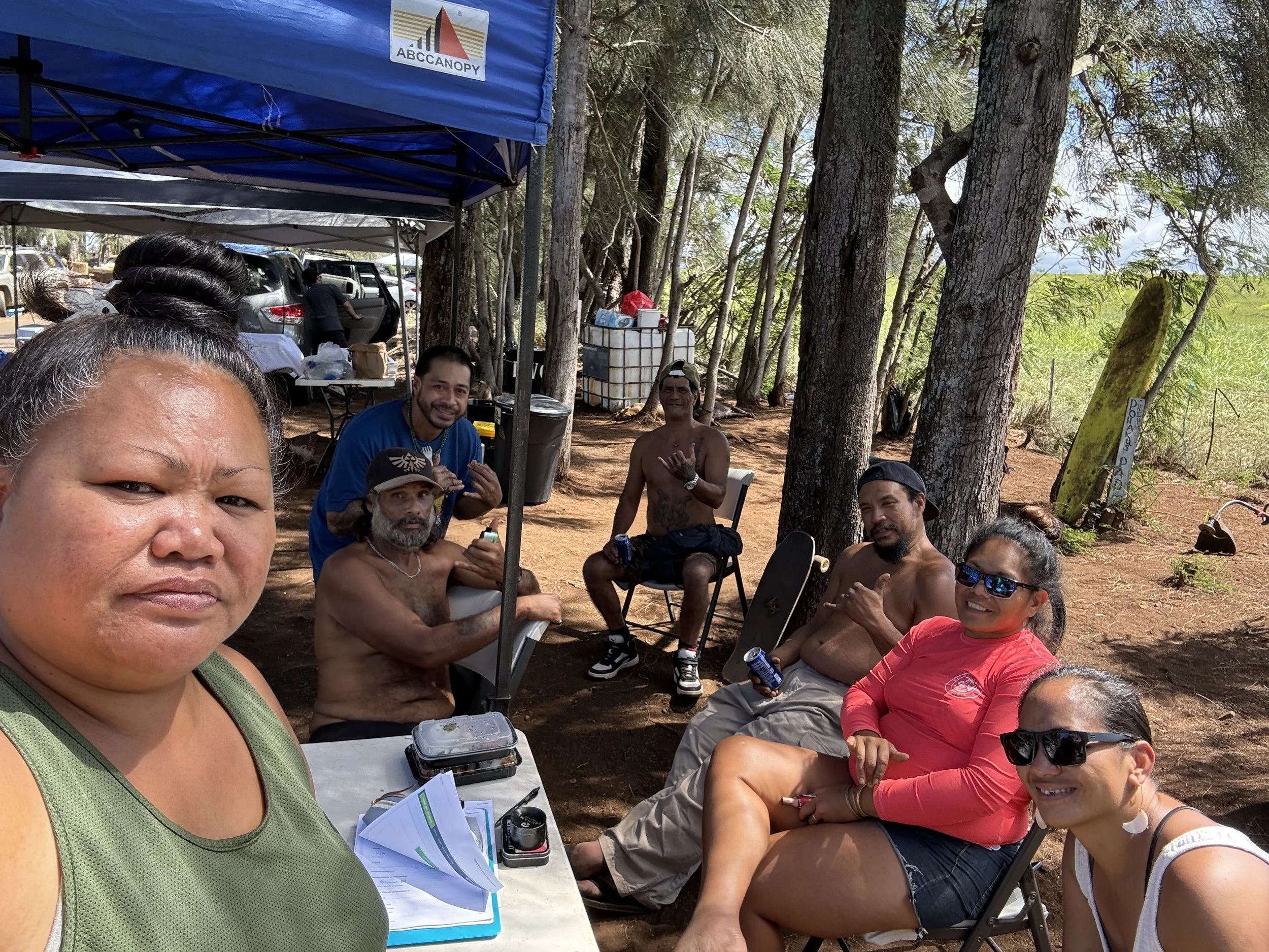 Holomua Outreach community members gathered together during weekly outreach